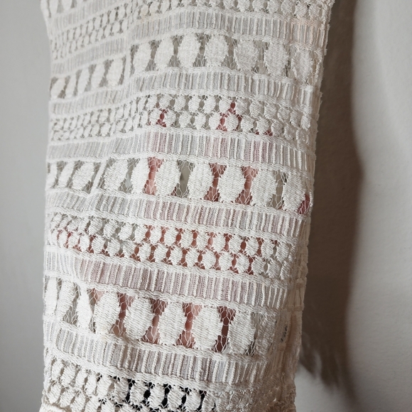 Stella & Dot Kids Crochet Coverup Off White Sheer One Size - Picture 5 of 12